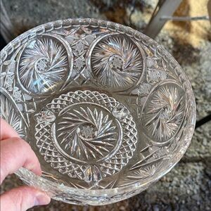 Elegant Crystal Cut Glass Bowl